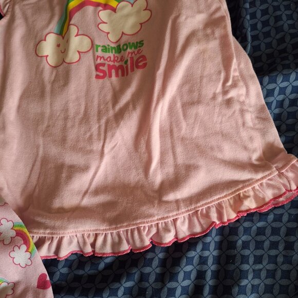 rainbows make me smile top and shorts set 5t - Picture 3 of 13
